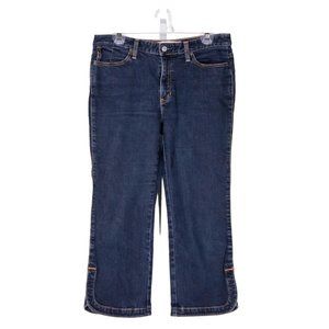 GAP Women's Jeans Blue Stretch Cropped Bootcut Medium Vintage Y2K Denim Capri 8